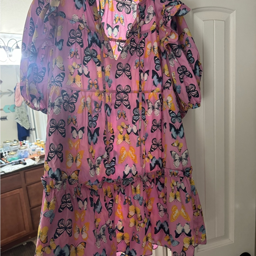 Pink Butterfly Dress